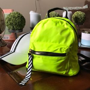 Small neon green/yellow backpack